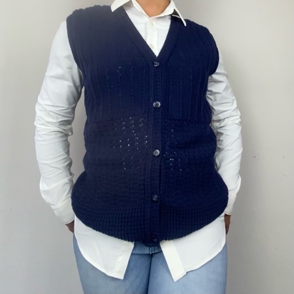 Vintage Jantzen Royal Blue Sweater Vest - Picture 2 of 7